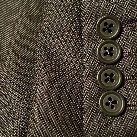 Men’s sports coat, dark gray, custom tailored, sleeves 25/length 33 - Picture 3 of 8